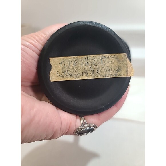 Antique Circa 1920's TIFFIN Brides Basket 11" Satin Black Glass Flower Girl - Picture 5 of 7